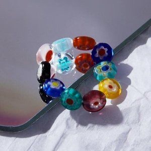 🌺 Multicolor Beaded Ring